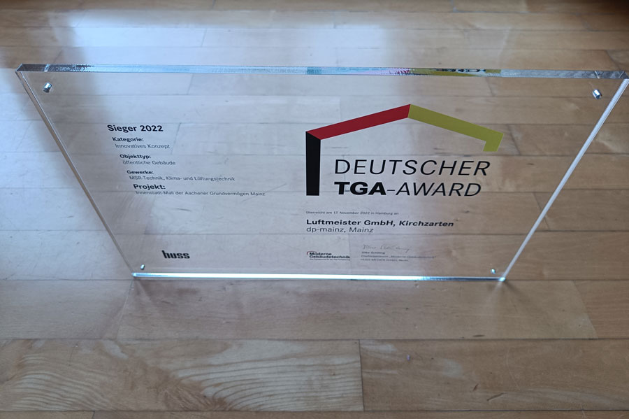Luftmeister holt den TGA-Award 2022 und ist Co-Pilot des dena Energy Efficiency Award der Daimler Truck AG